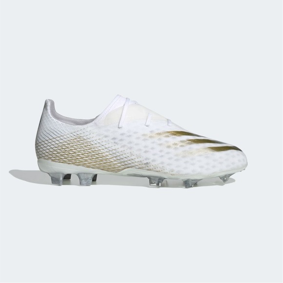 adidas X Ghosted.2 Mens Firm Ground soccer cleats - White/Gold - Picture 1 of 10